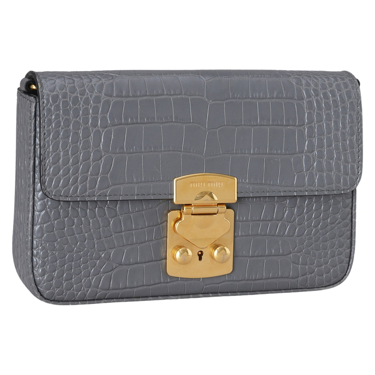 MIU MIU(USED)미우미우 5BH148 크록스타일 체인숄더백